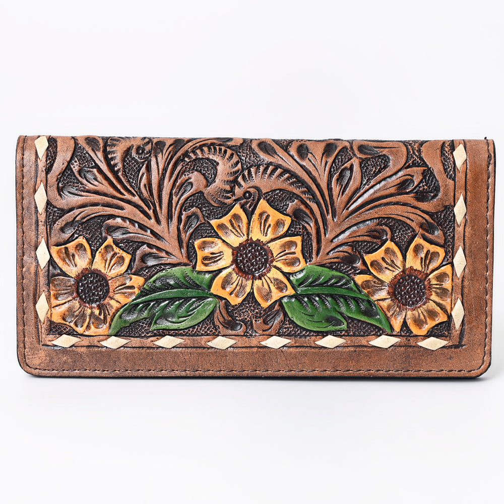 OHLAY Hand-Tooled Genuine Leather Wallet