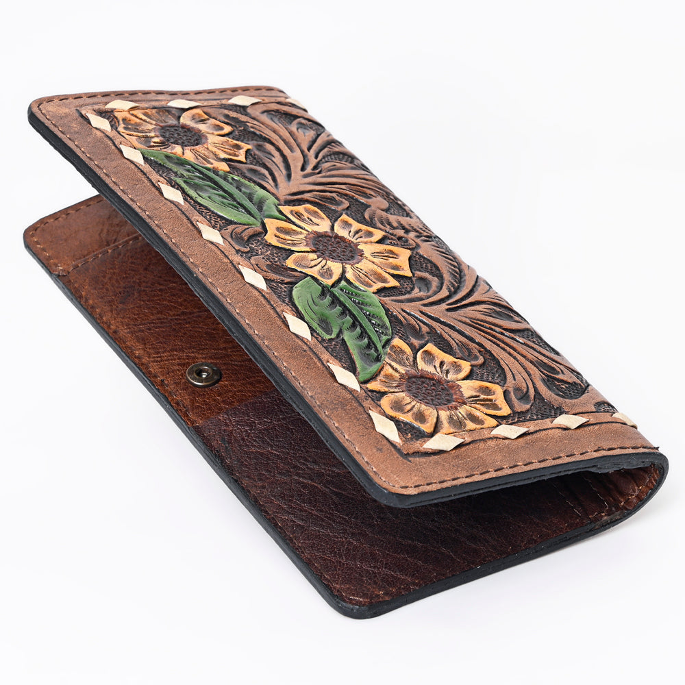 OHLAY Hand-Tooled Genuine Leather Wallet