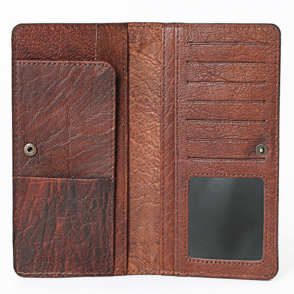 OHLAY Hand-Tooled Genuine Leather Wallet