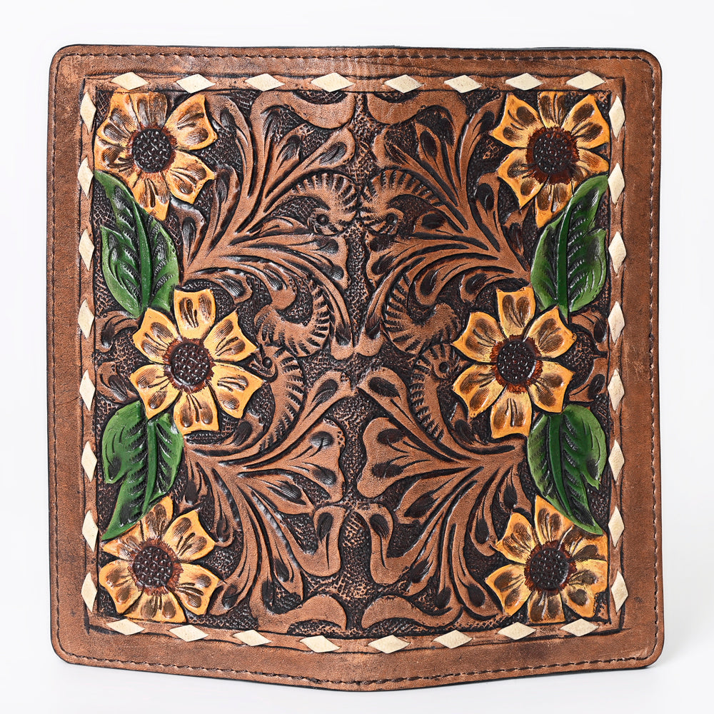 OHLAY Hand-Tooled Genuine Leather Wallet