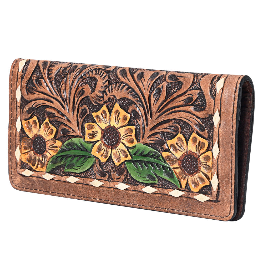 OHLAY Hand-Tooled Genuine Leather Wallet