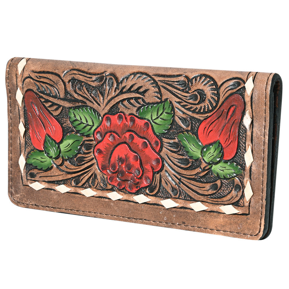 OHLAY Hand-Tooled Genuine Leather Wallet