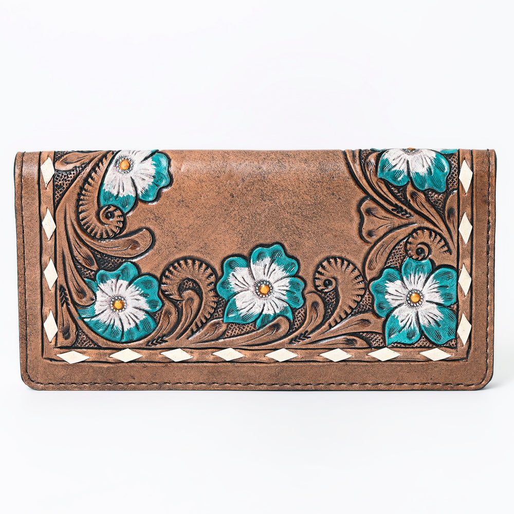 OHLAY Wallet Hand Tooled Genuine Leather Women Bag Western Handbag Purse | Womens Handbags |Leather Belt for Summer