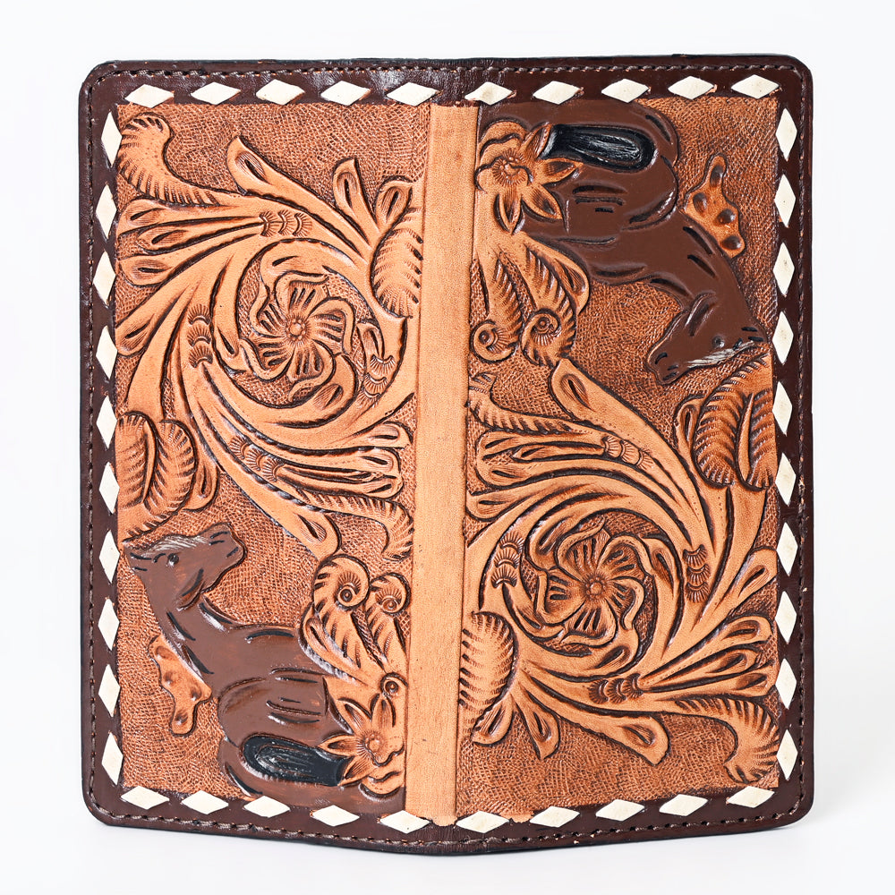 OHLAY Wallet Hand Tooled Genuine Leather Women Bag Western Handbag Purse | Womens Handbags |Leather Belt for Summer