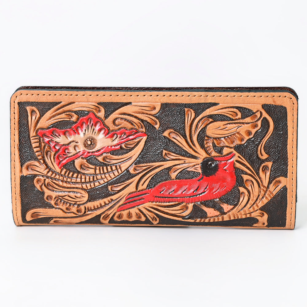OHLAY Hand-Tooled Genuine Leather Wallet