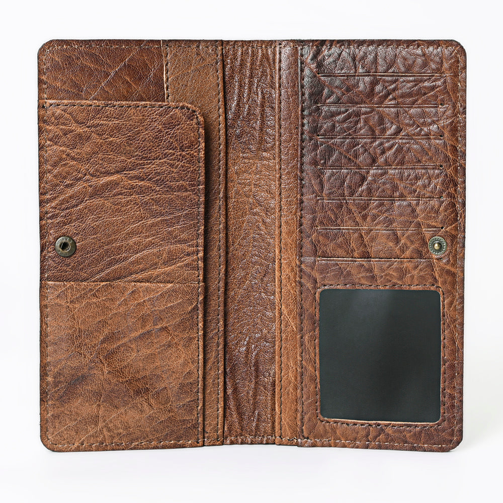 OHLAY Hand-Tooled Genuine Leather Wallet
