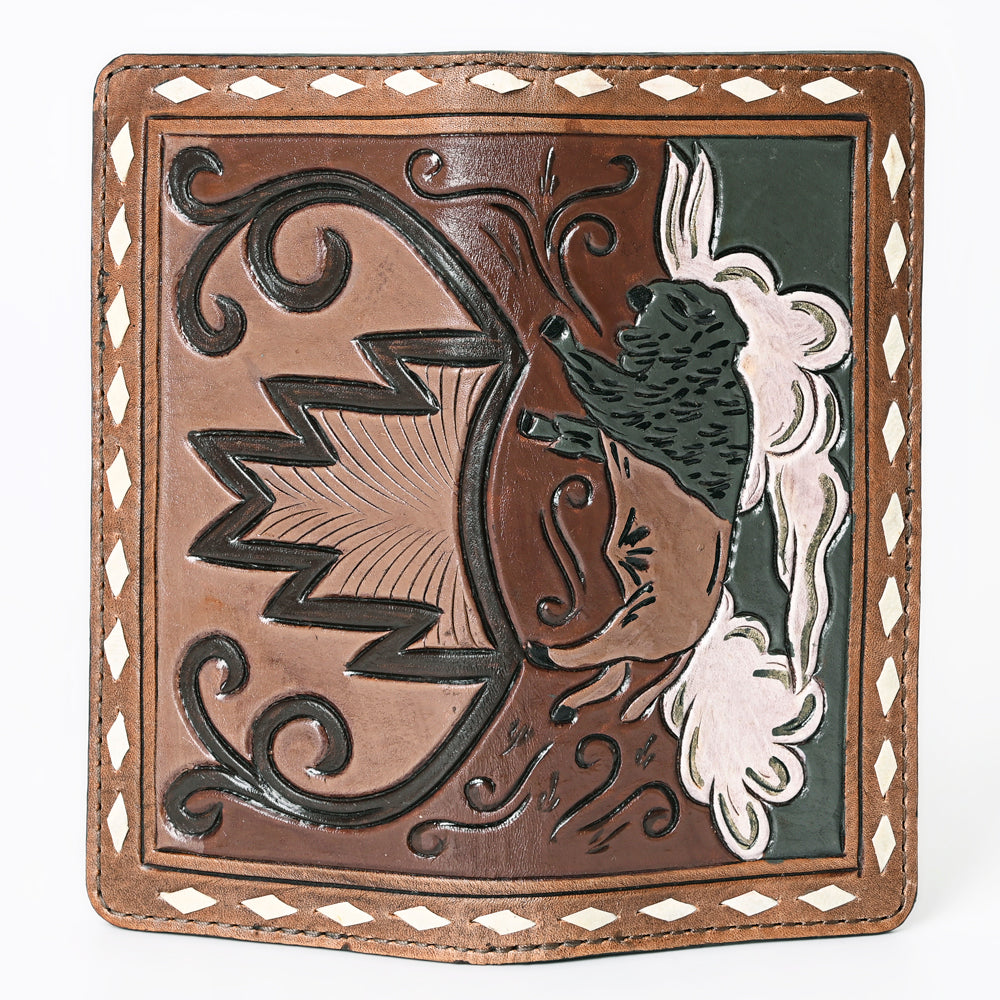 OHLAY Wallet Hand Tooled Genuine Leather Women Bag Western Handbag Purse | Womens Handbags |Leather Belt for Summer
