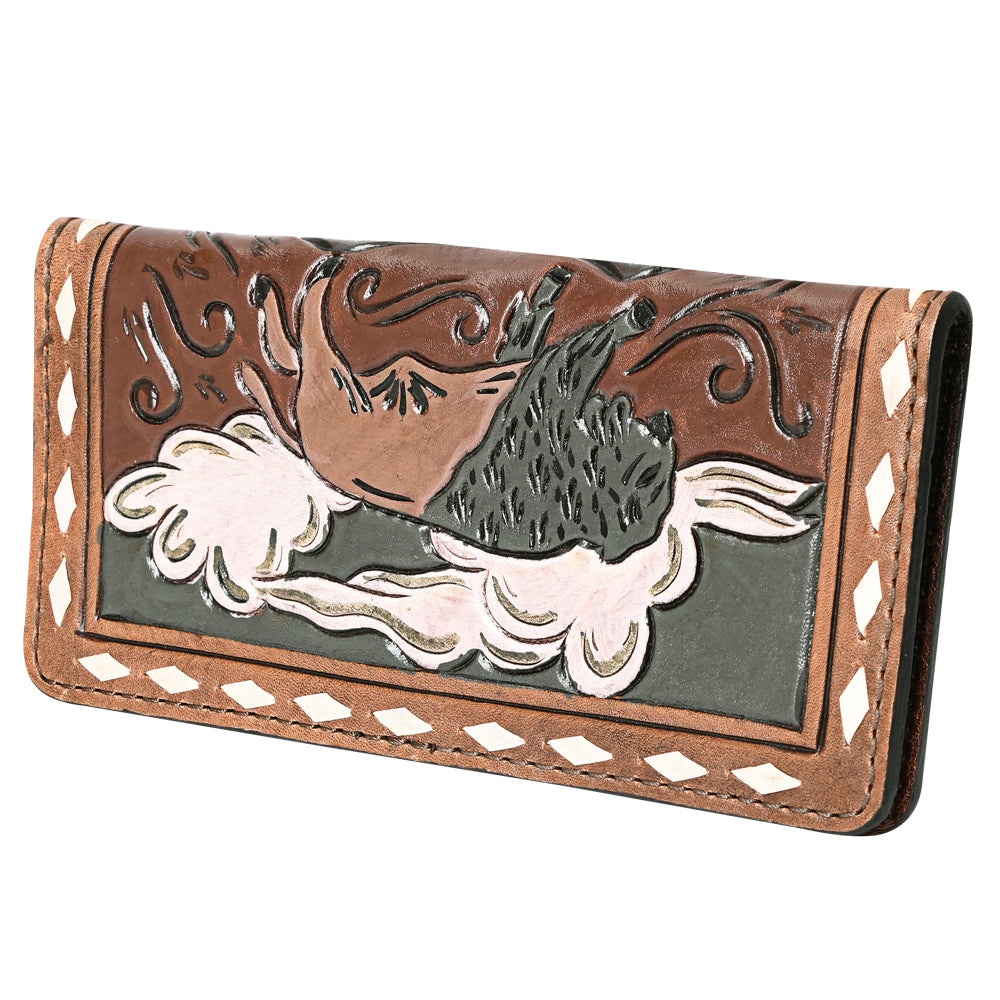 OHLAY Wallet Hand Tooled Genuine Leather Women Bag Western Handbag Purse | Womens Handbags |Leather Belt for Summer