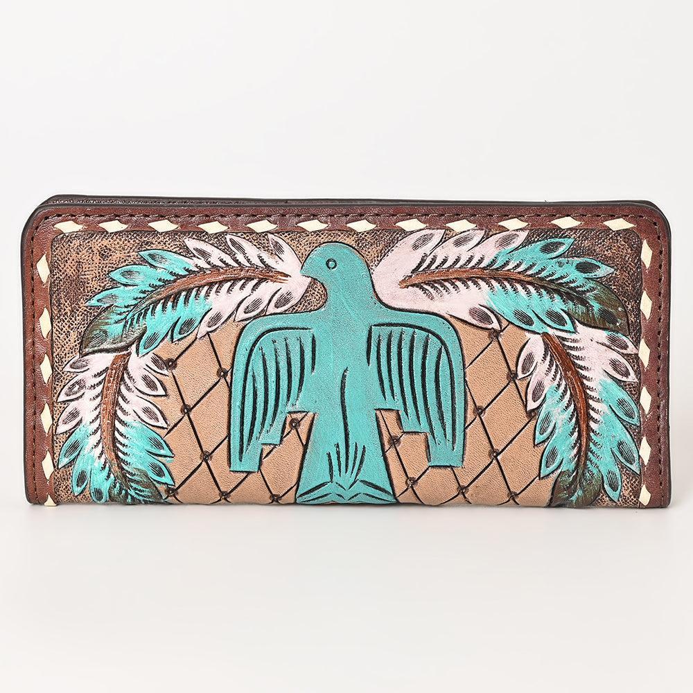 OHLAY Hand-Tooled Genuine Leather Wallet