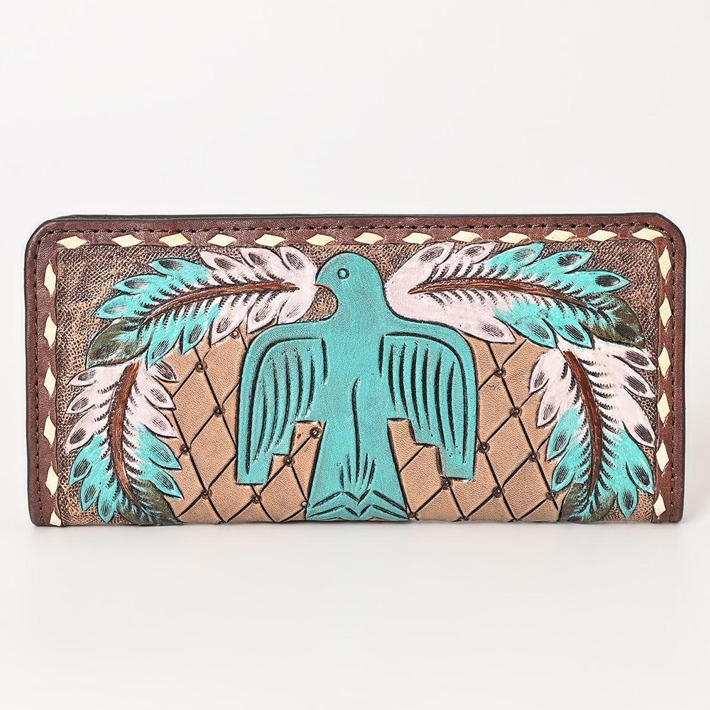 OHLAY Hand-Tooled Genuine Leather Wallet