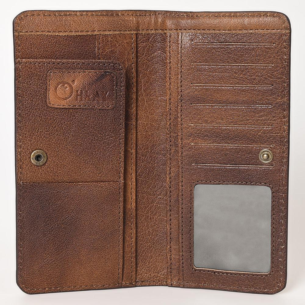 OHLAY Hand-Tooled Genuine Leather Wallet