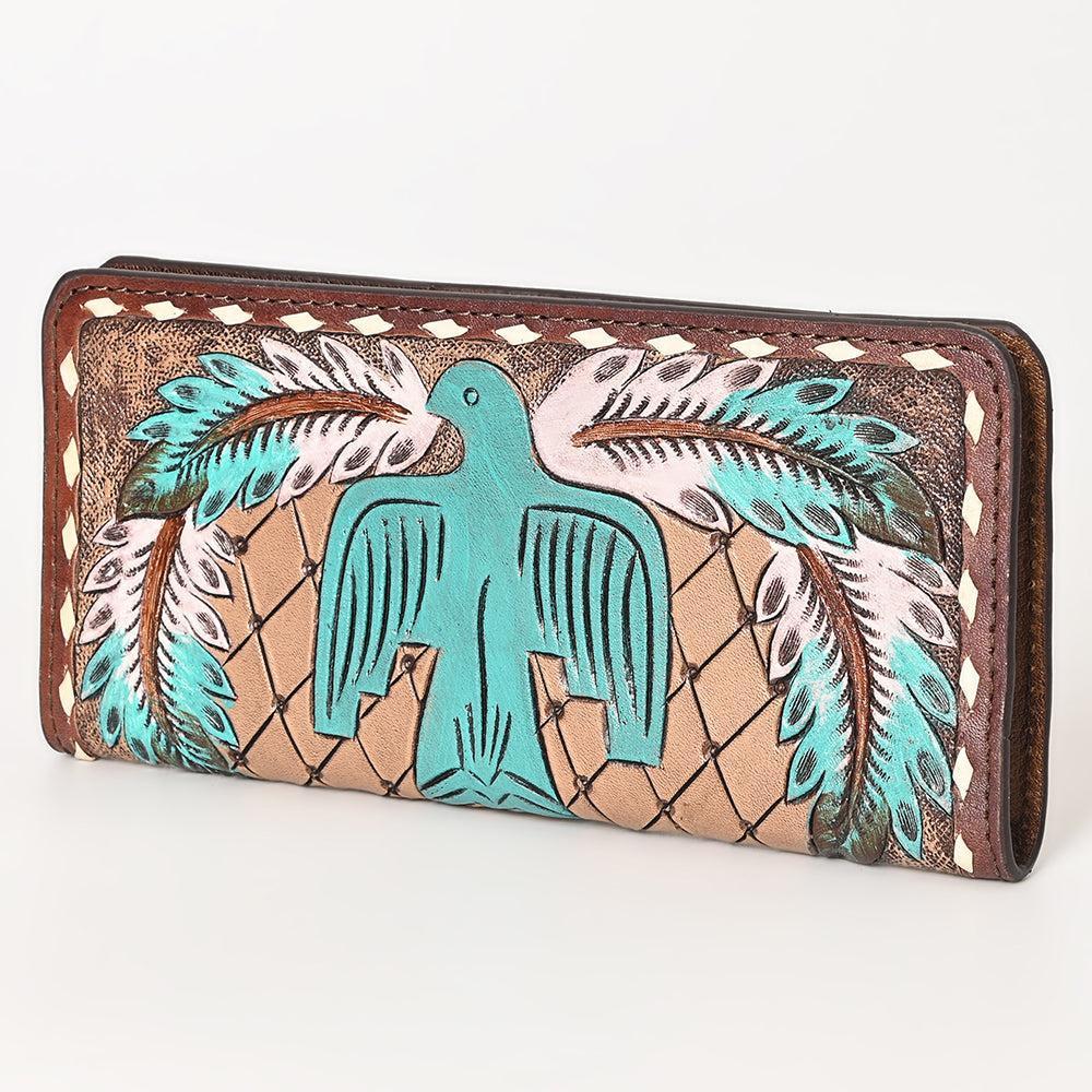 OHLAY Hand-Tooled Genuine Leather Wallet