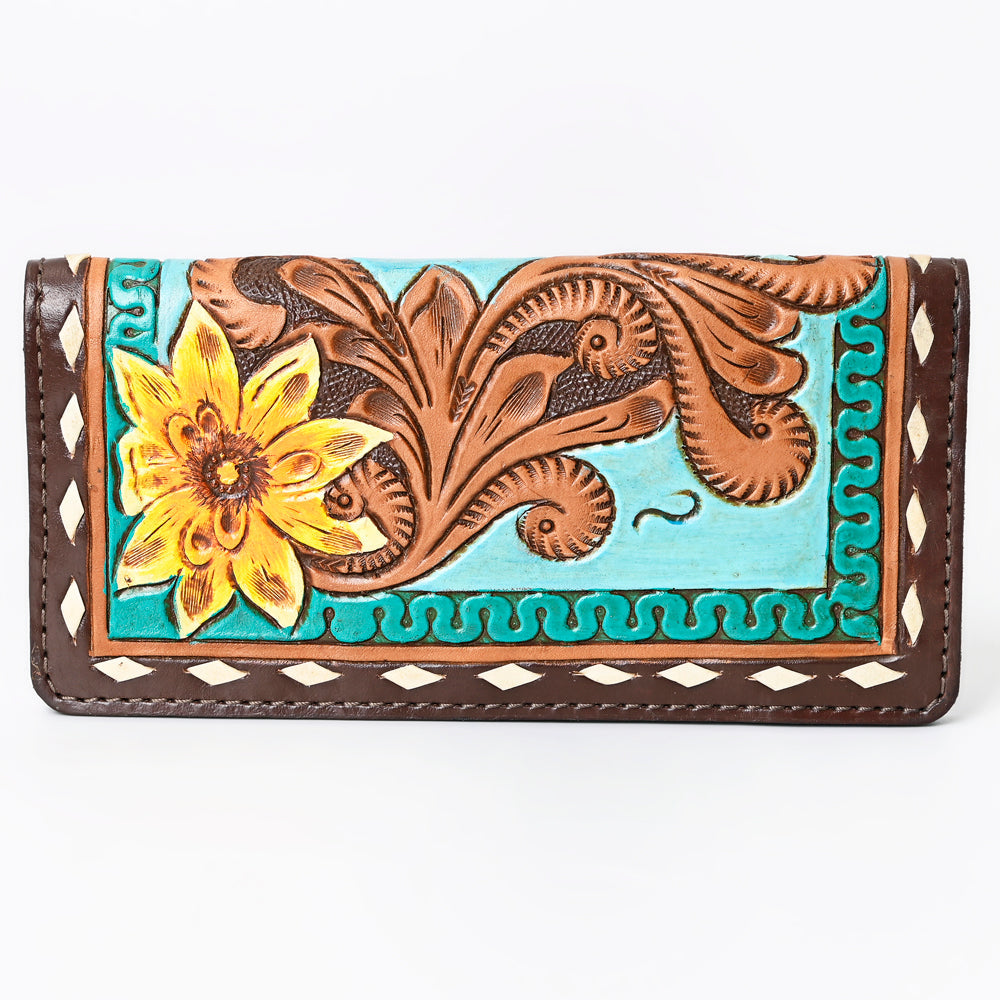 Ohlay Wallet Hand Tooled Genuine Leather