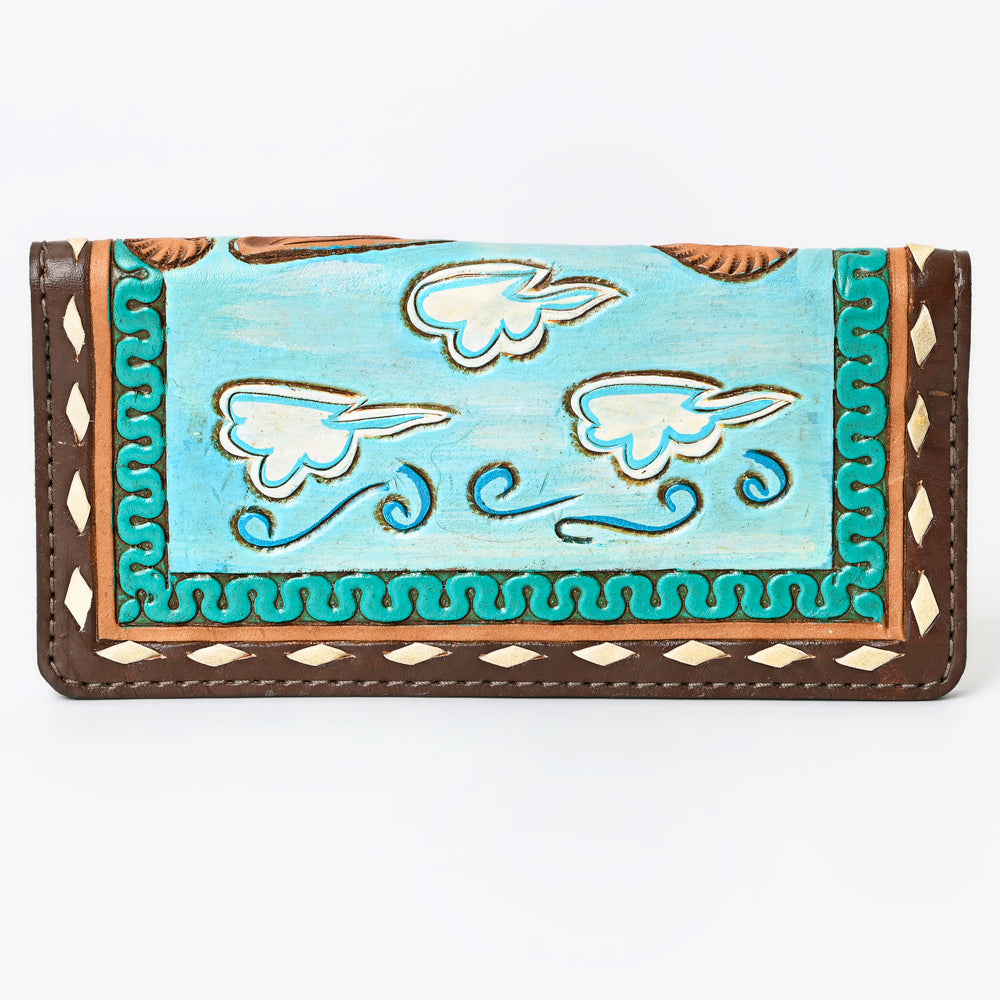 Ohlay Wallet Hand Tooled Genuine Leather