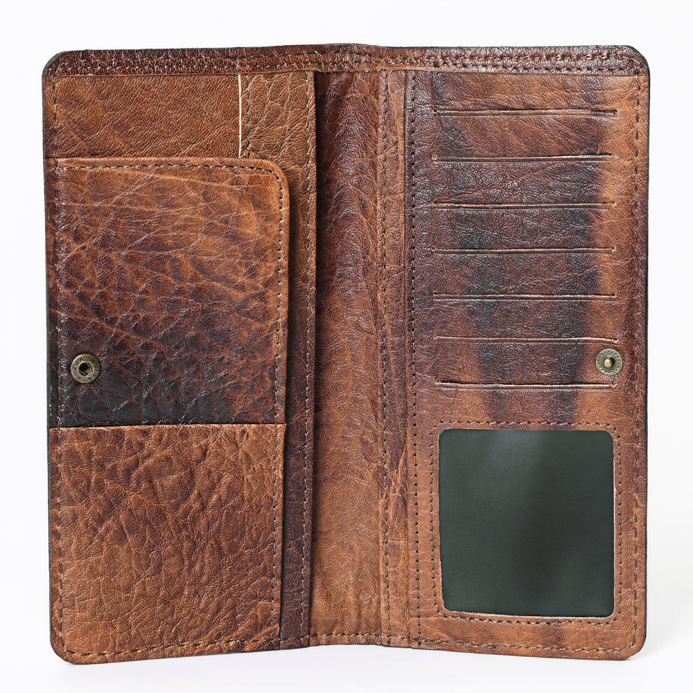 Ohlay Wallet Hand Tooled Genuine Leather