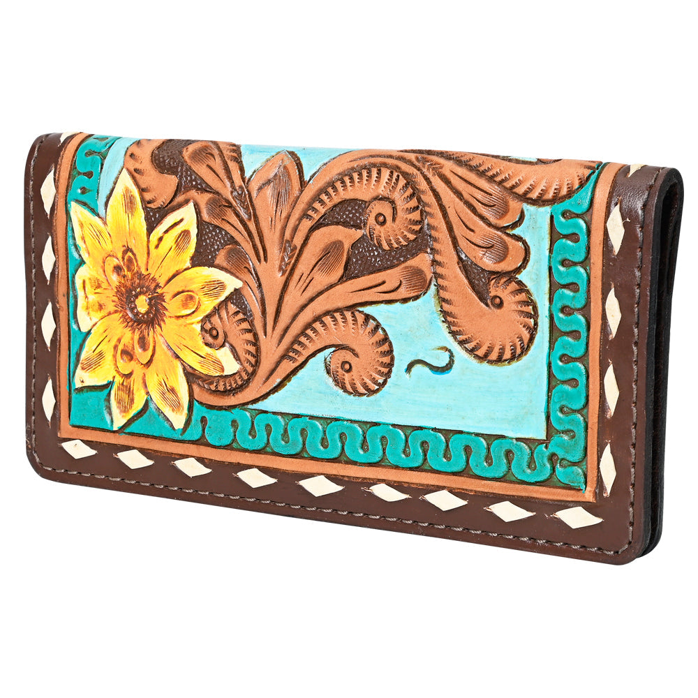 Ohlay Wallet Hand Tooled Genuine Leather