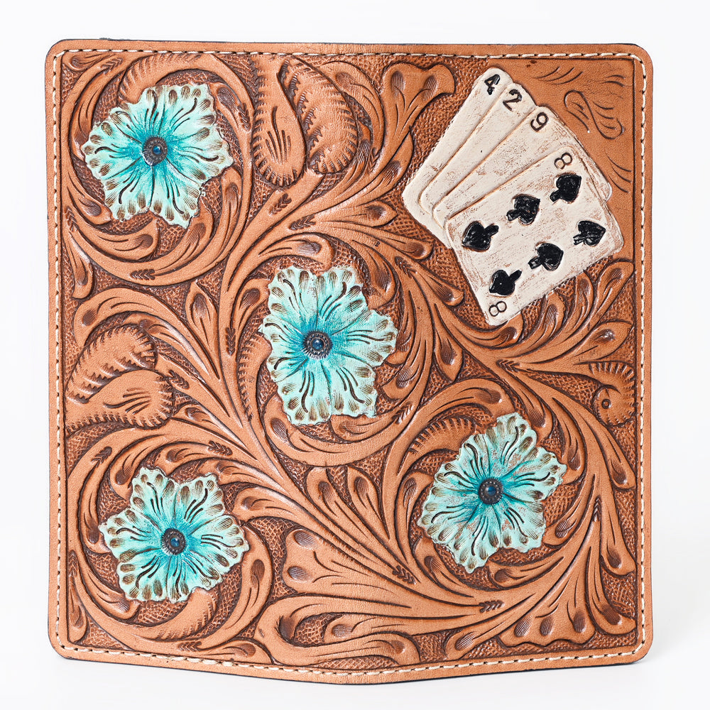 OHLAY Wallet Hand Tooled Genuine Leather Women Bag Western Handbag Purse | Womens Handbags |Leather Belt for Summer