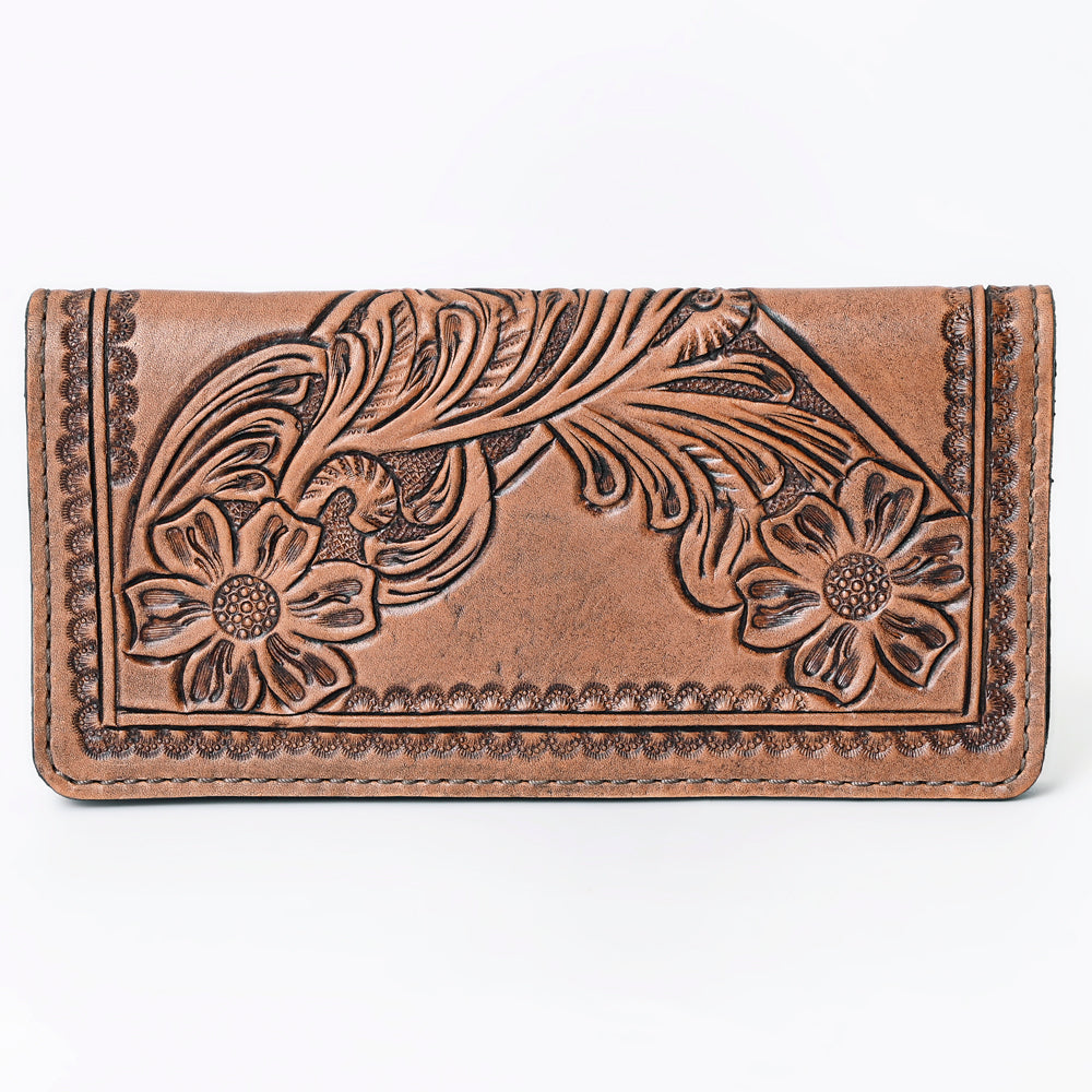 OHLAY Wallet Hand Tooled Genuine Leather Women Bag Western Handbag Purse | Womens Handbags |Leather Belt for Summer