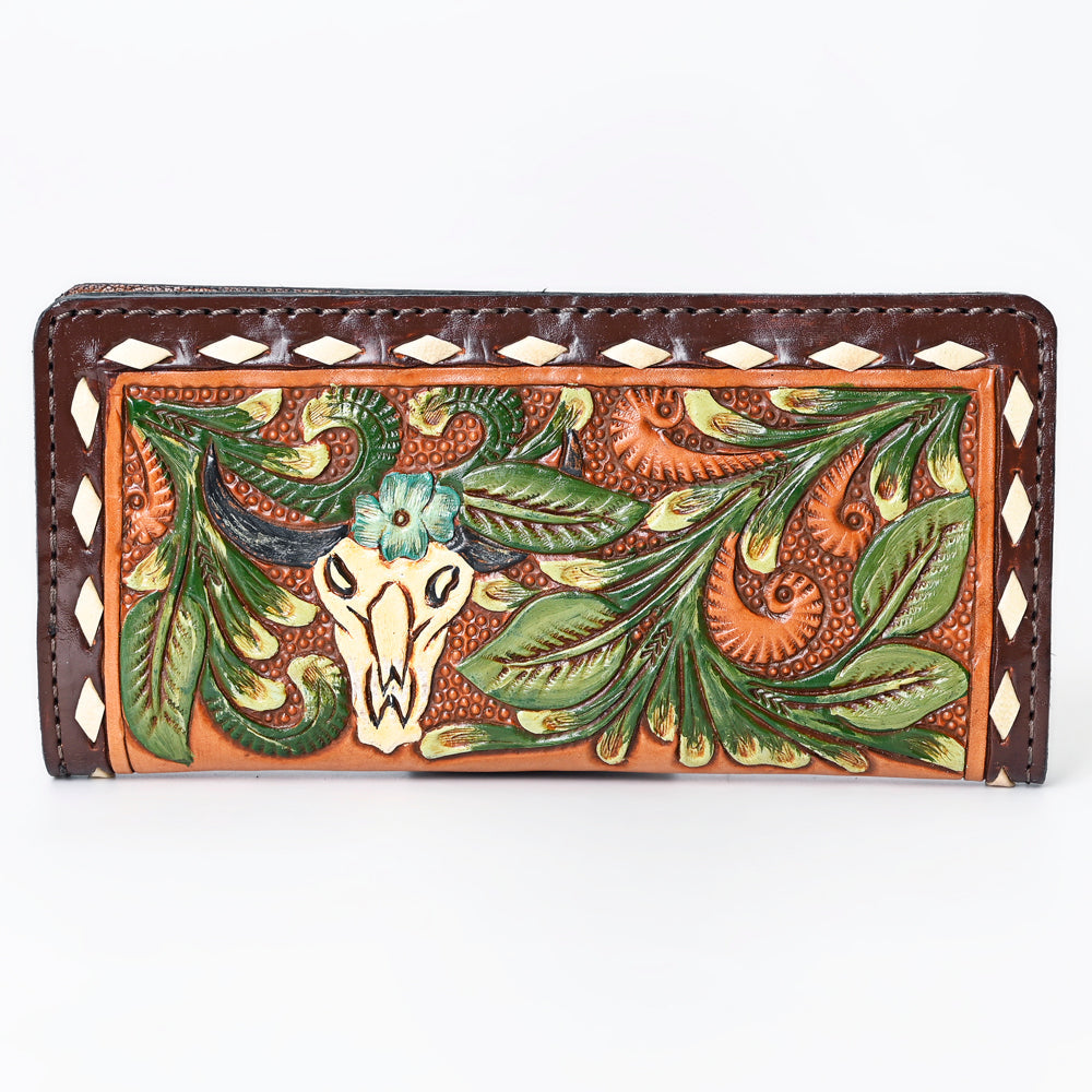 OHLAY Hand-Tooled Genuine Leather Wallet