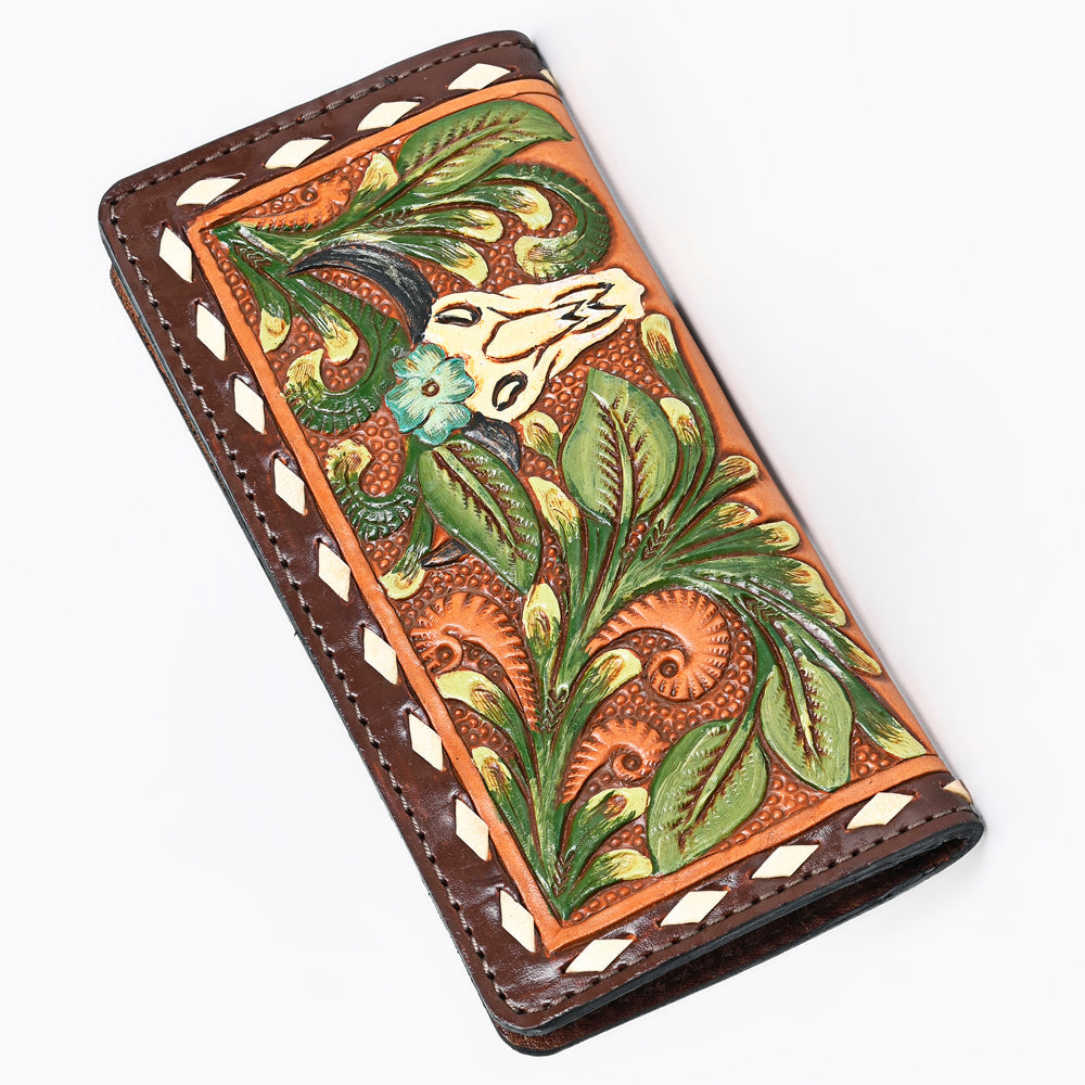 OHLAY Hand-Tooled Genuine Leather Wallet