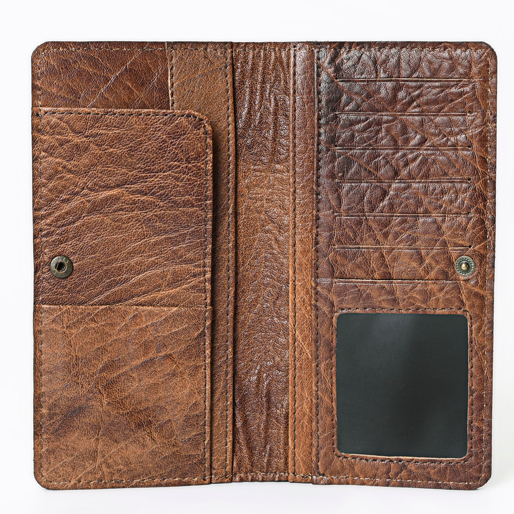 OHLAY Hand-Tooled Genuine Leather Wallet