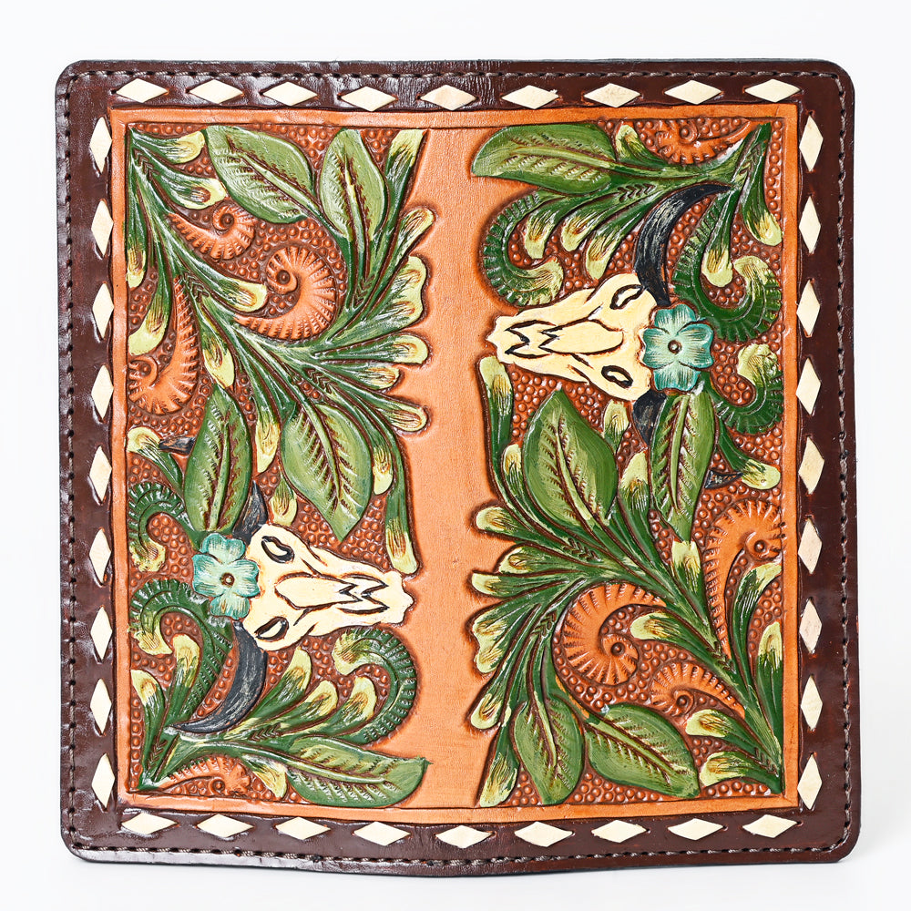OHLAY Hand-Tooled Genuine Leather Wallet