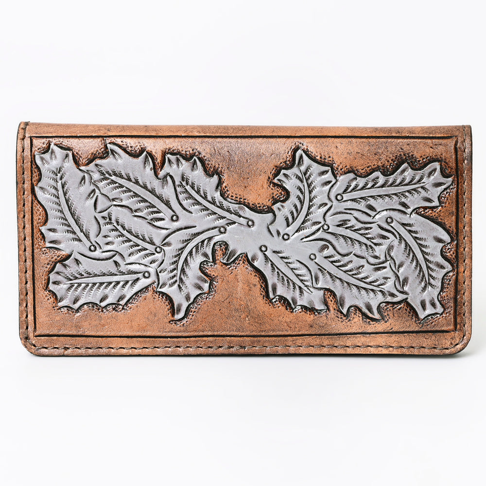 OHLAY Hand-Tooled Genuine Leather Wallet