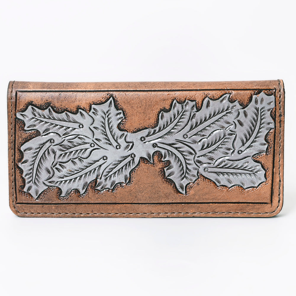 OHLAY Hand-Tooled Genuine Leather Wallet