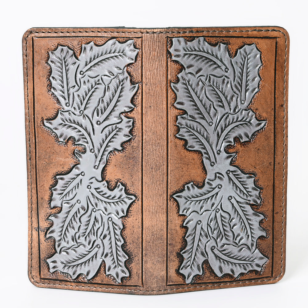 OHLAY Hand-Tooled Genuine Leather Wallet