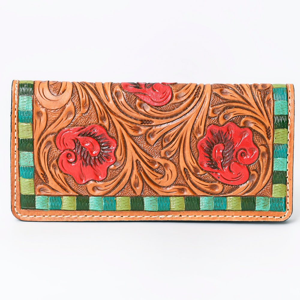 OHLAY Hand-Tooled Genuine Leather Wallet