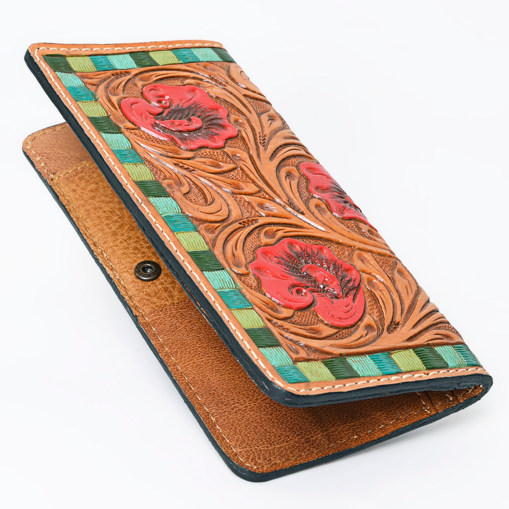 OHLAY Hand-Tooled Genuine Leather Wallet