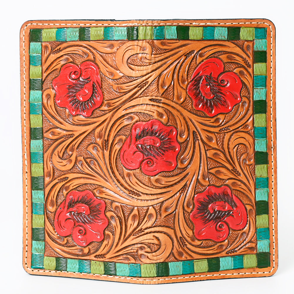 OHLAY Hand-Tooled Genuine Leather Wallet