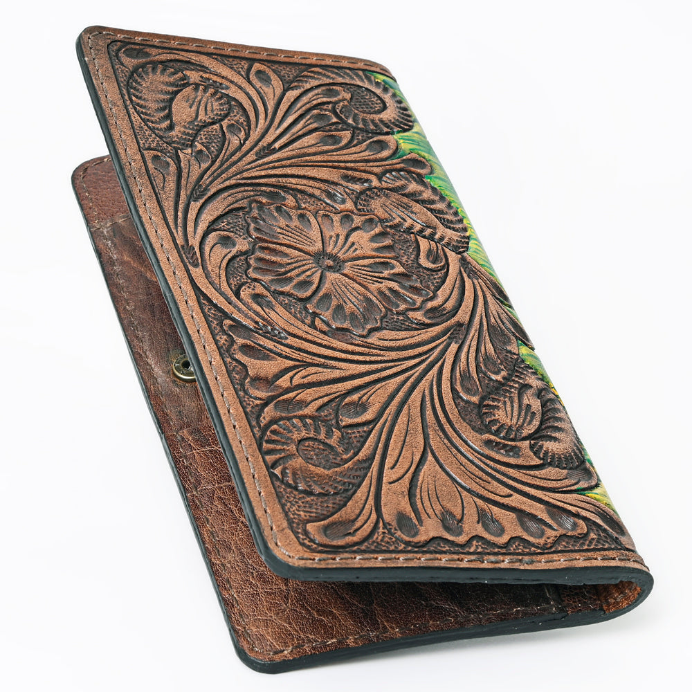 OHLAY Hand-Tooled Genuine Leather Wallet