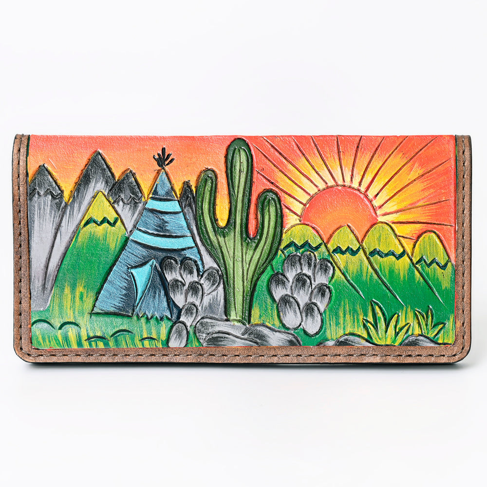 OHLAY Hand-Tooled Genuine Leather Wallet
