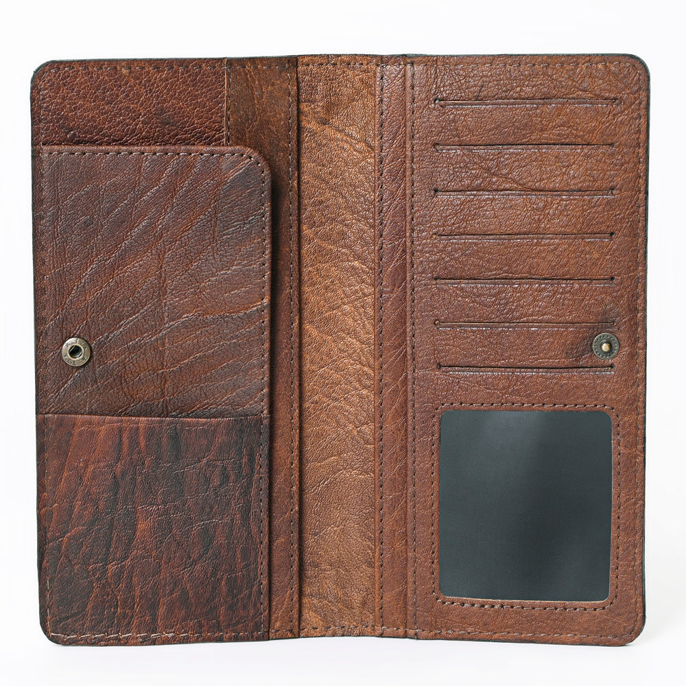 OHLAY Hand-Tooled Genuine Leather Wallet