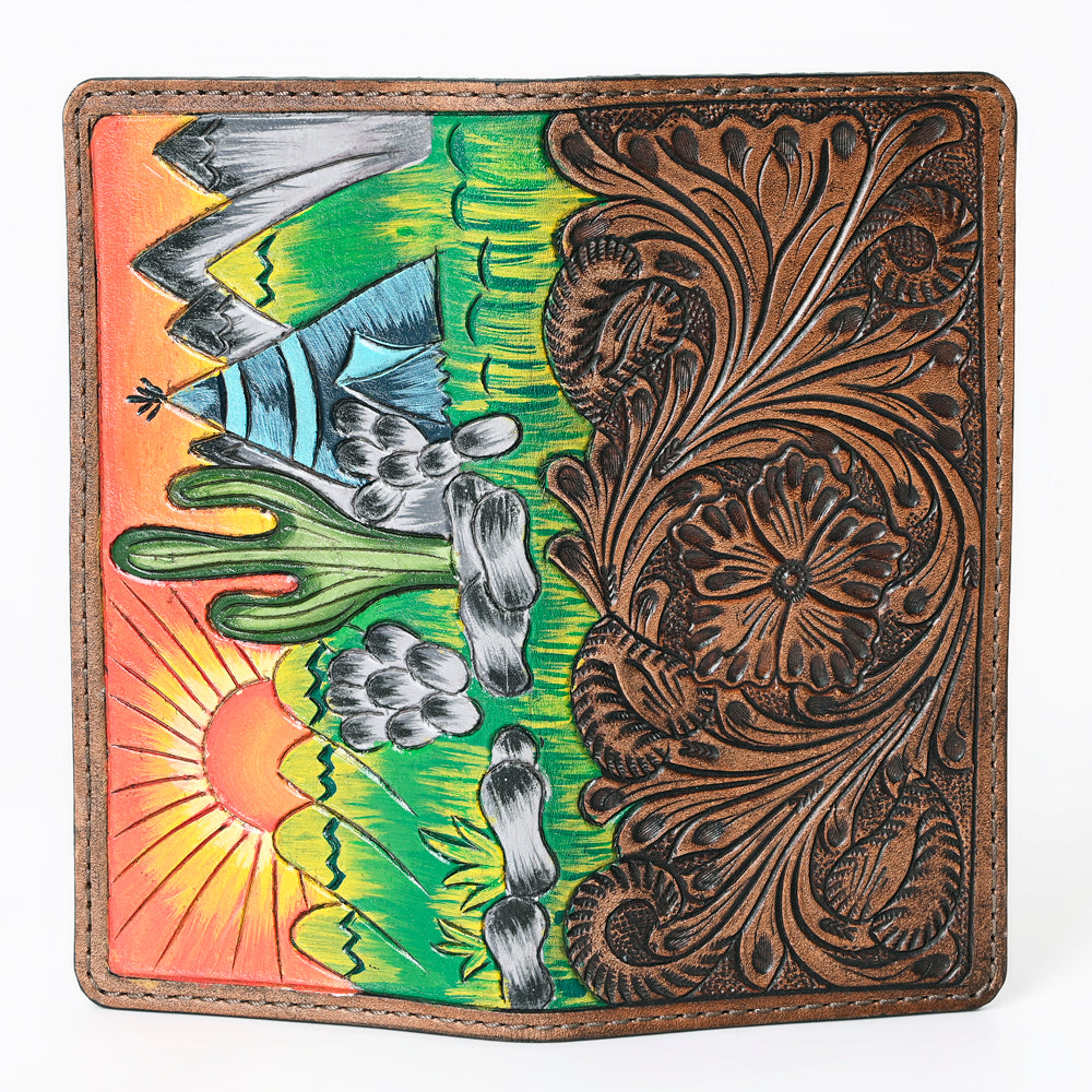 OHLAY Hand-Tooled Genuine Leather Wallet