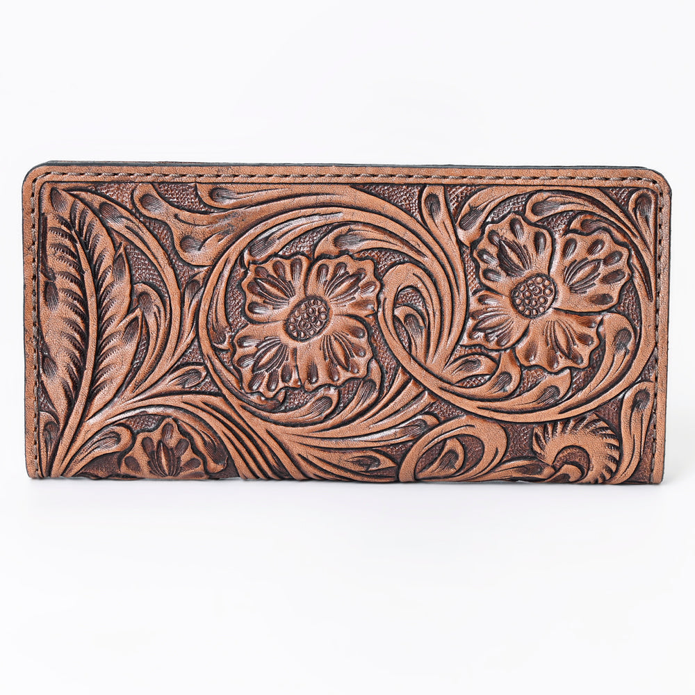 Ohlay Wallet Hand Tooled Genuine Leather