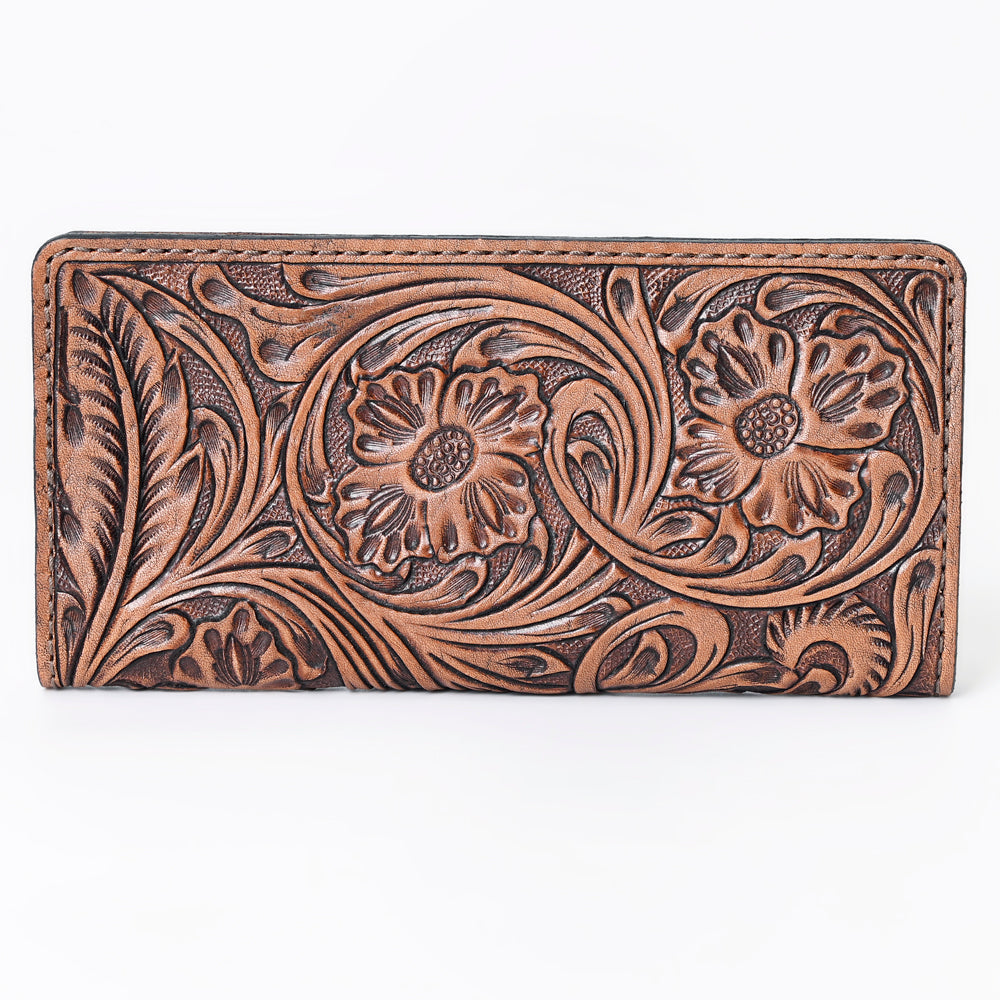 OHLAY Wallet Hand Tooled Genuine Leather Women Bag Western Handbag Purse | Womens Handbags |Leather Belt for Summer