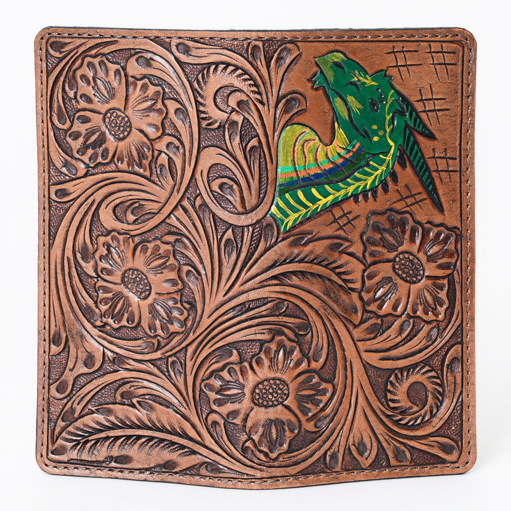 Ohlay Wallet Hand Tooled Genuine Leather
