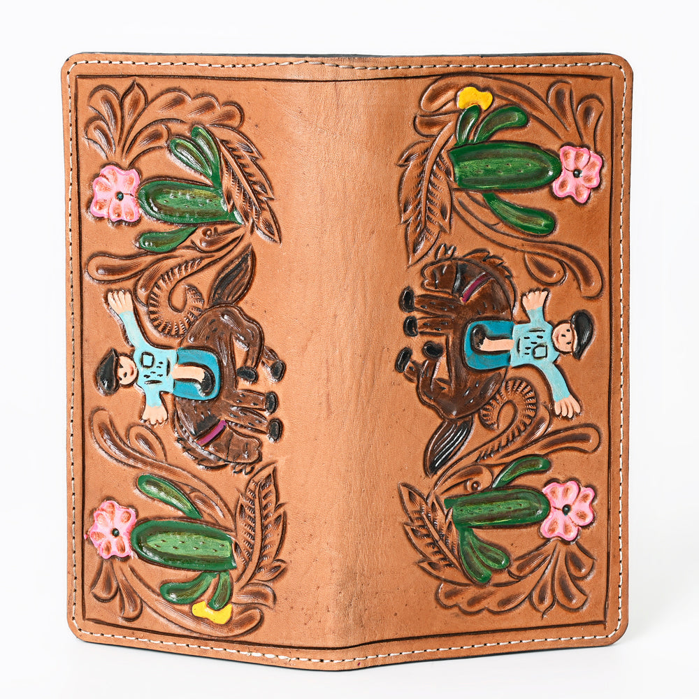 Ohlay Wallet Hand Tooled Genuine Leather