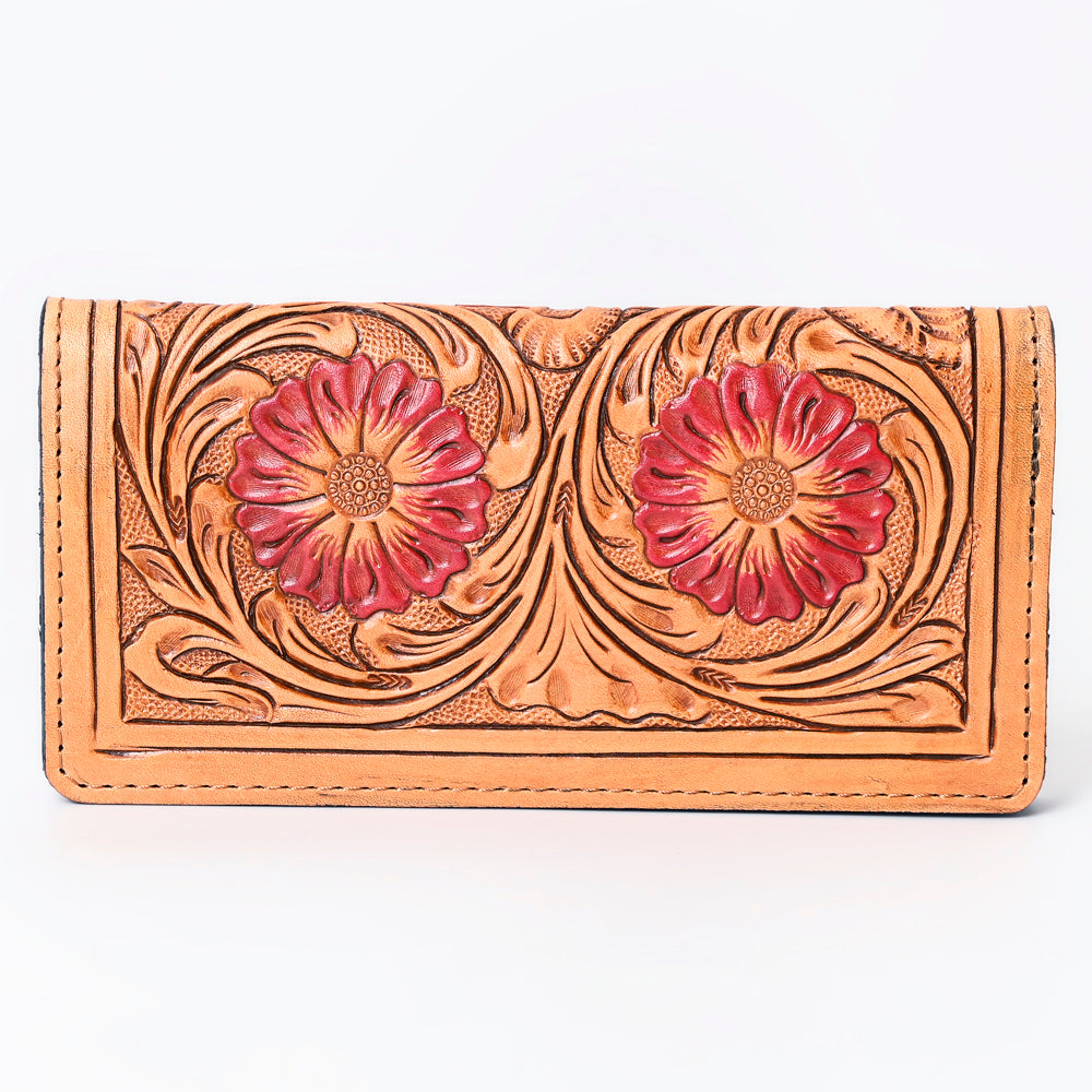 Ohlay Wallet Hand Tooled Genuine Leather