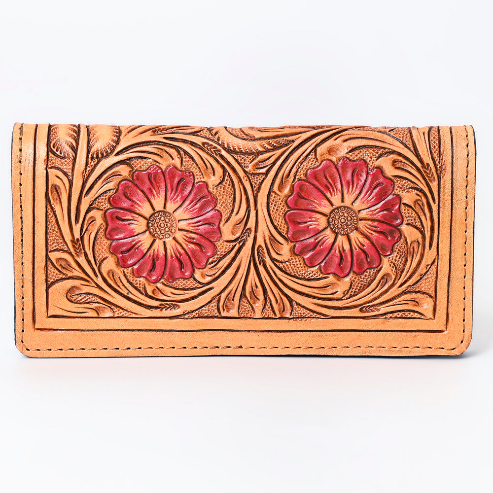 Ohlay Wallet Hand Tooled Genuine Leather