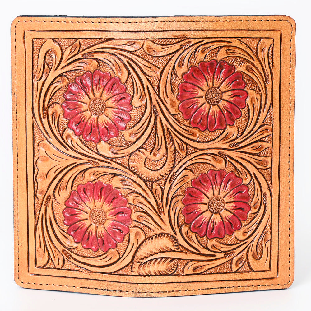 Ohlay Wallet Hand Tooled Genuine Leather