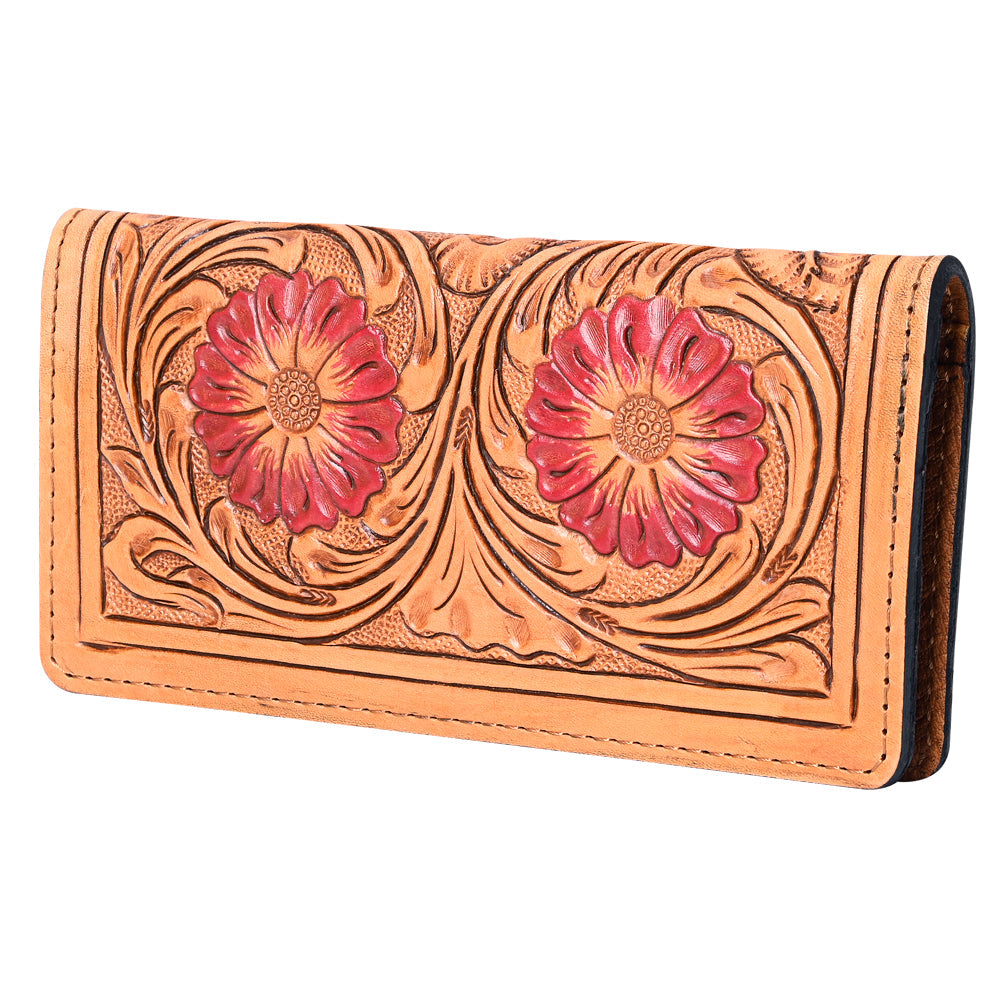 Ohlay Wallet Hand Tooled Genuine Leather