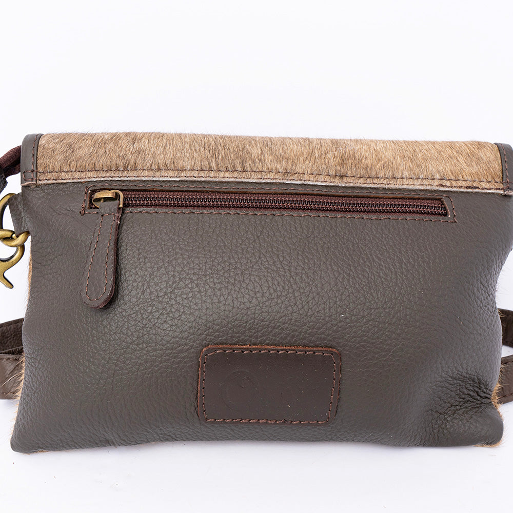 OHLAY Hand-Tooled Hair-On Genuine Leather Wallet