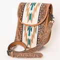 American Darling Hand-Tooled Saddle Blanket Leather Messenger Bag