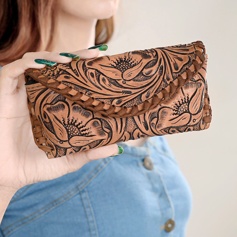 American Darling Sunglass Case Hand Tooled Genuine Leather