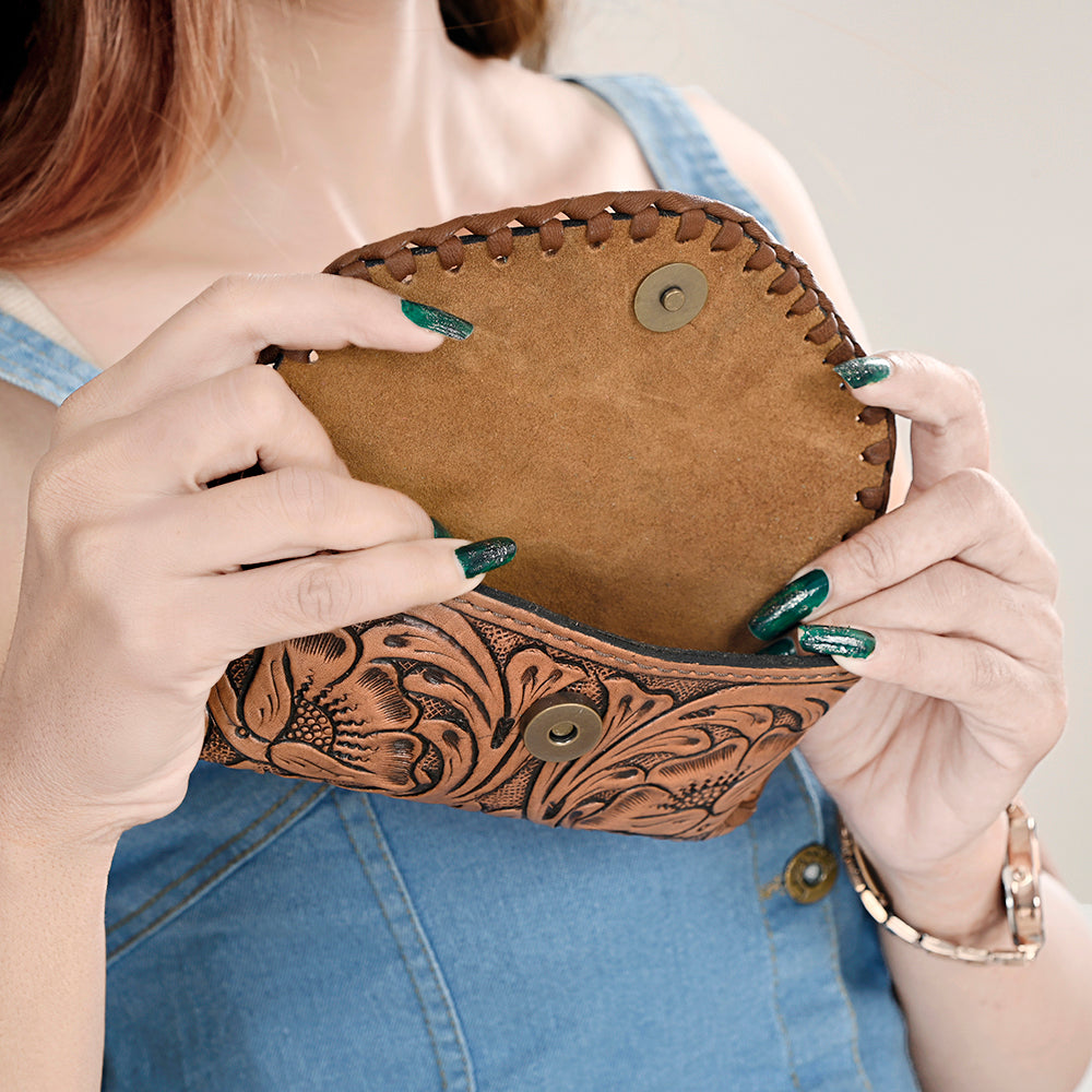 American Darling Sunglass Case Hand Tooled Genuine Leather