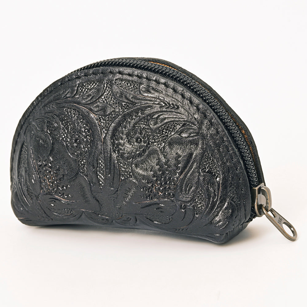 American Darling Coin Purse Hand Tooled Genuine Leather