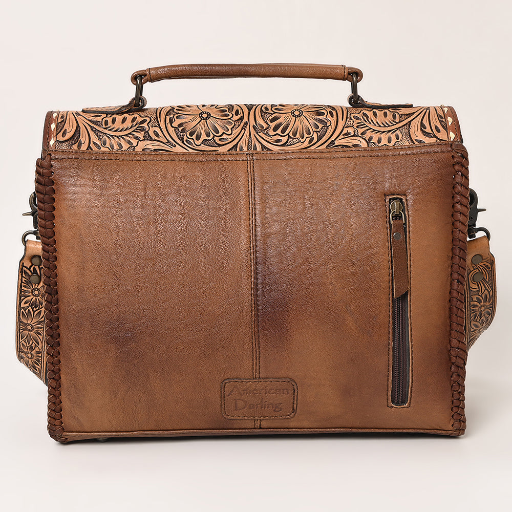 American Darling Hand-Tooled Leather Briefcase